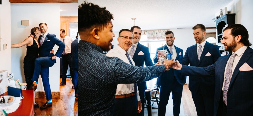 Groom and groomsmen portraits at Chippanee Country Club wedding in Bristol Connecticut