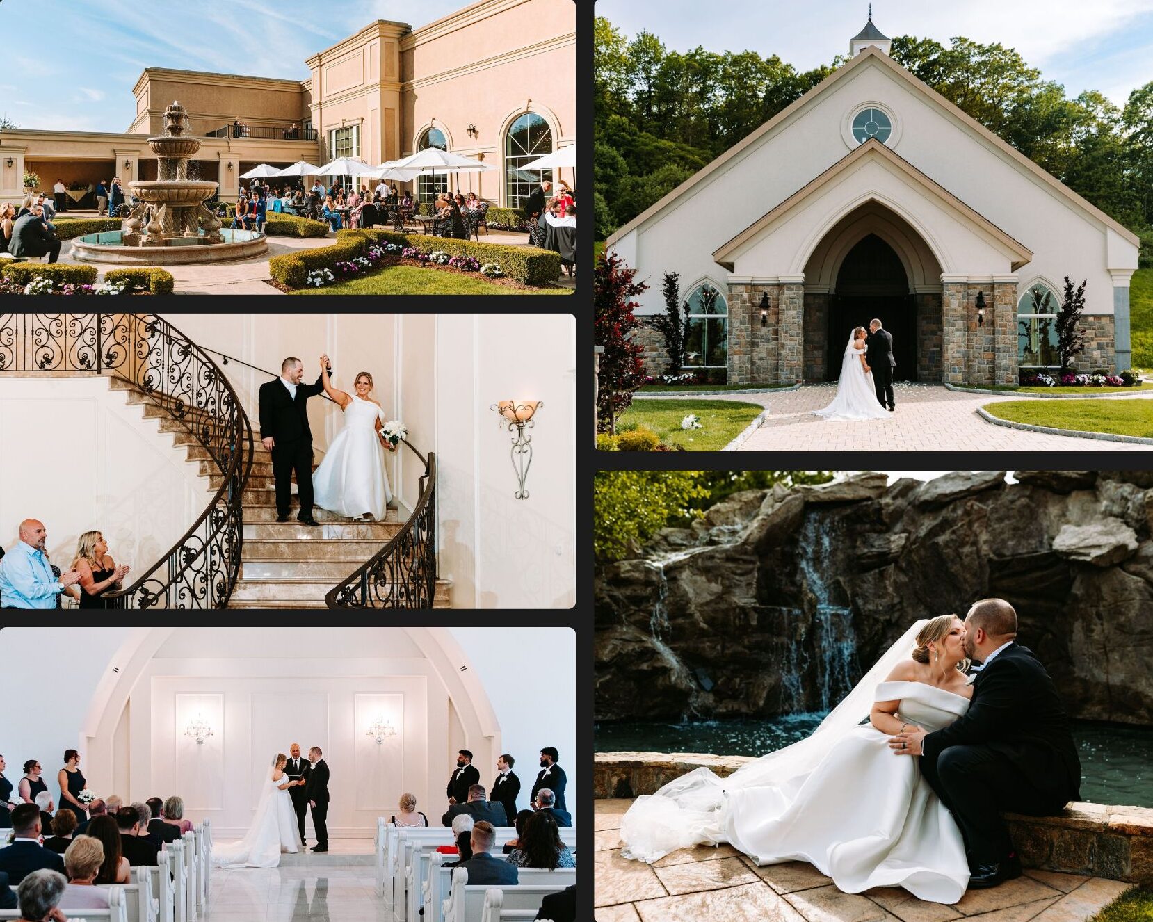 Collage featuring the different features and grounds of Aria in Prospect, Connecticut