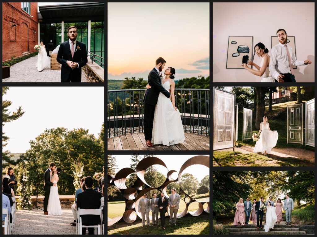 A unique wedding venue, DeCordova Sculpture Park, in Massachusetts