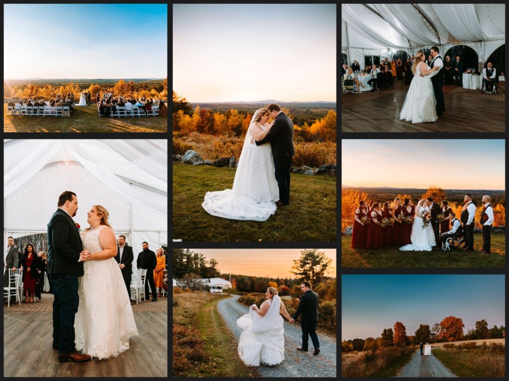 A fall wedding at Fruitlands Museum, a wedding venue in Massachusetts