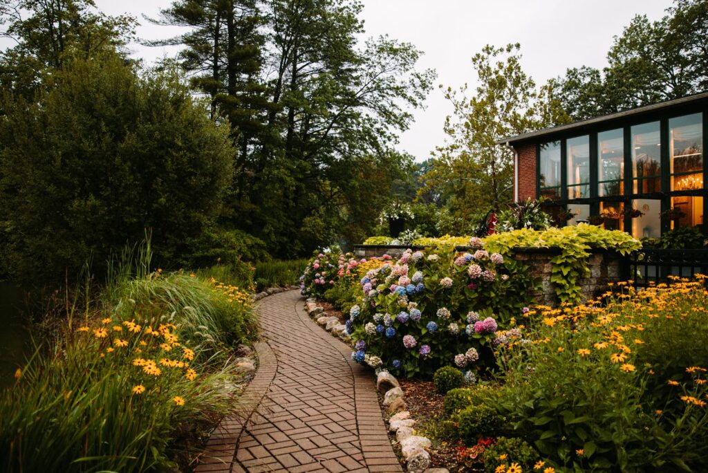 The gardens at The Pond House in Hartford, Connecticut