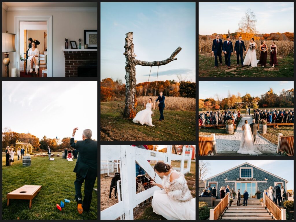An October wedding at the Barn on Bradstreet Farm, a wedding venue in Massachusetts