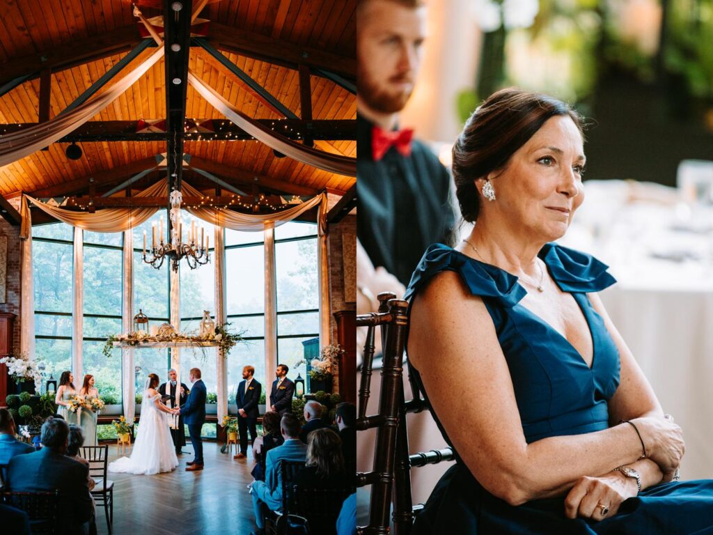 Indoor ceremony at The Pond House in Hartford Connecticut
