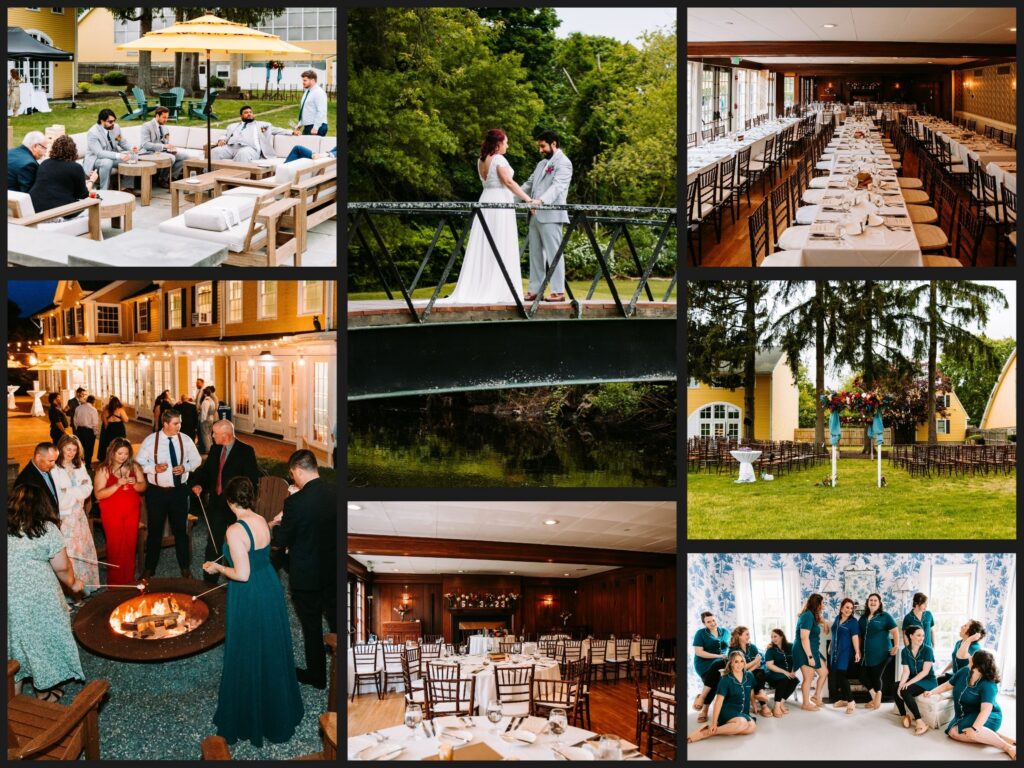 Photos showing a June wedding at Agawam Hunt in Rhode Island