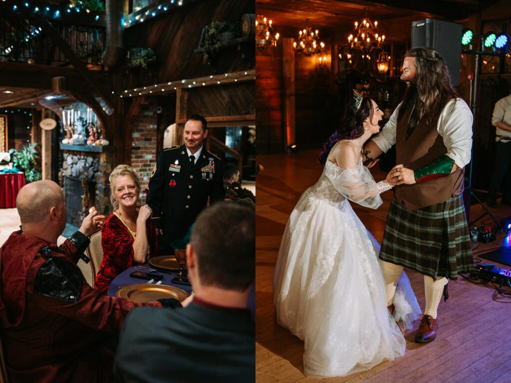 Fantasy themed wedding receptiohn at Bill Miller's castle