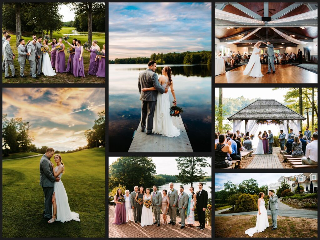 Wedding photos at Crystal Lake Golf Club in Rhode Island